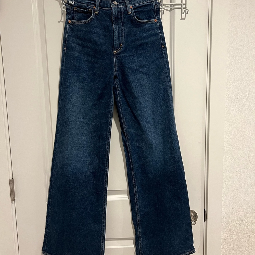 Citizens of Humanity Paloma Dark Blue Wide Leg Jeans